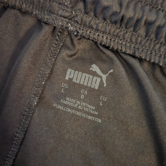 Mens 2 pairs Puma Black w/White Accent Soccer Shorts L - Picture 6 of 8